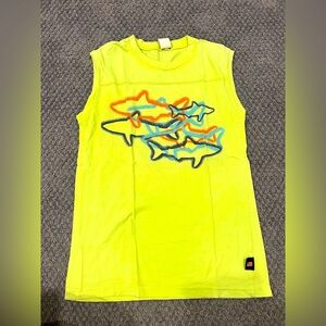 Charlie Rocket Yellow Athletic Tank Top